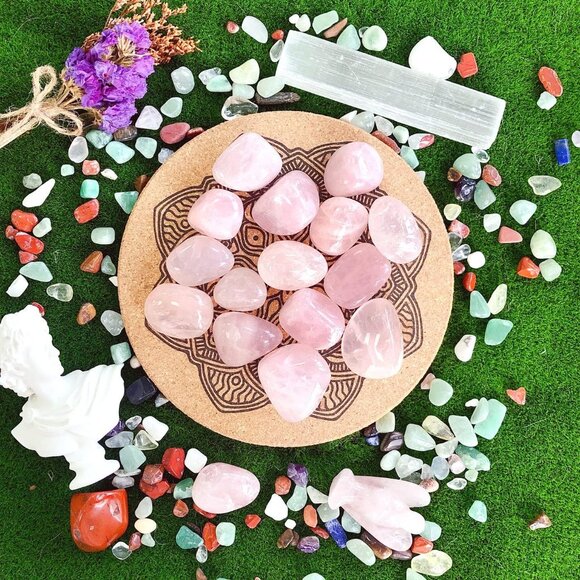 Rose Quartz Tumbled Polished Natural Healing Crystals Stones Bulk Rocks Stones C - Picture 4 of 7